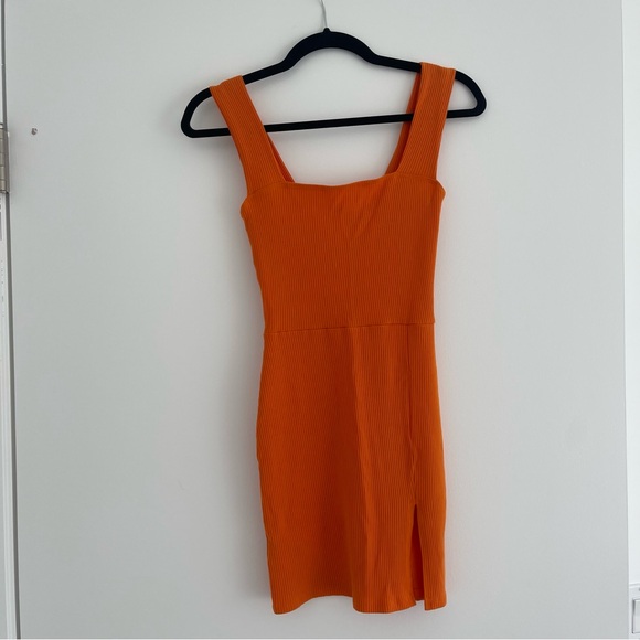 Reformation Cassi Knit Dress Orange - Picture 2 of 5